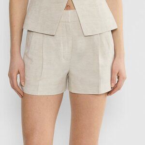 Wilfred Effortless Linen Blend Shorts in Natural Ecru Size 2 $98